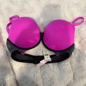 Vibrant Pink and Black Women's Bra